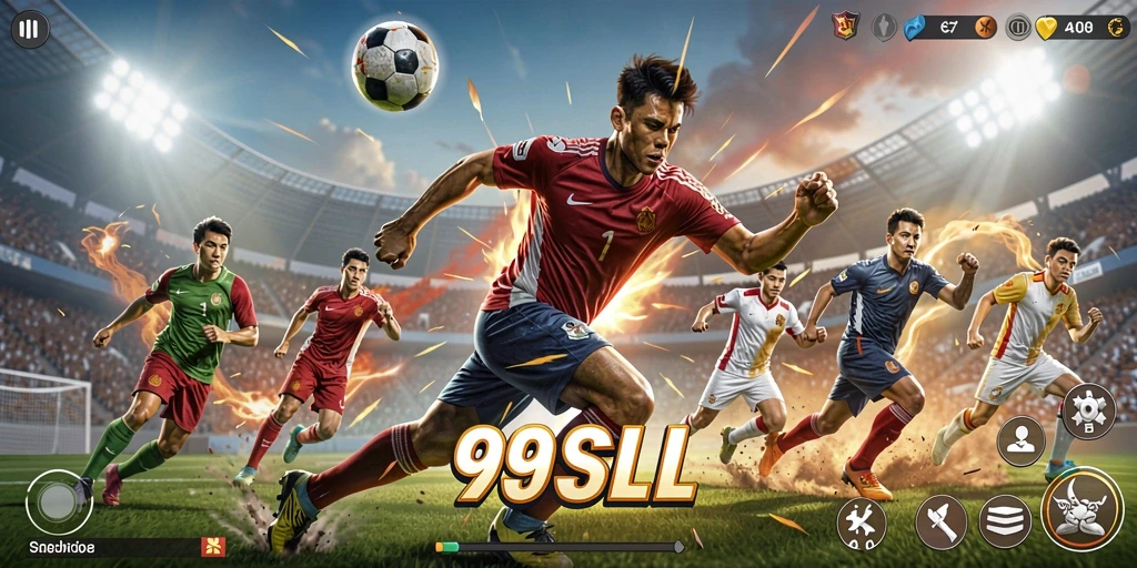 Screenshot gameplay 99SLL menampilkan pertandingan olahraga yang intens