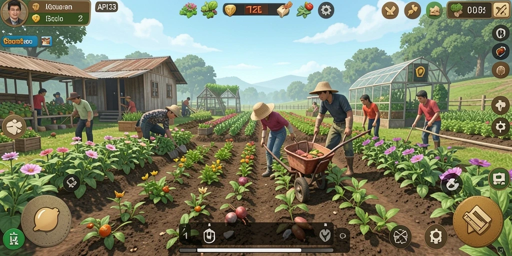 Gameplay seru dalam bertani dan berkebun di API33.