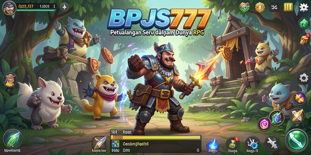 Screenshot gameplay BPJS777 menampilkan pertempuran seru dalam dunia RPG.