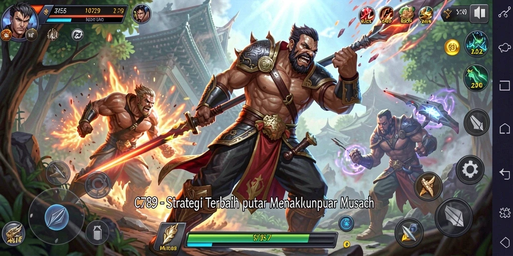 Screenshot C789 menampilkan aksi pertempuran strategi yang seru dan mendebarkan.