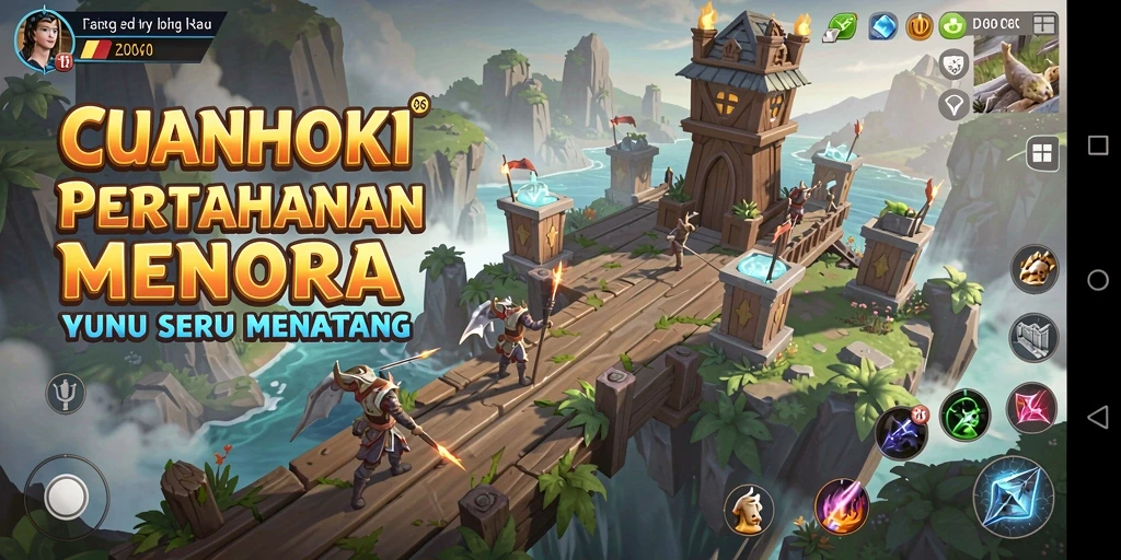 Tampilan gameplay CUANHOKI yang dinamis dan penuh aksi.