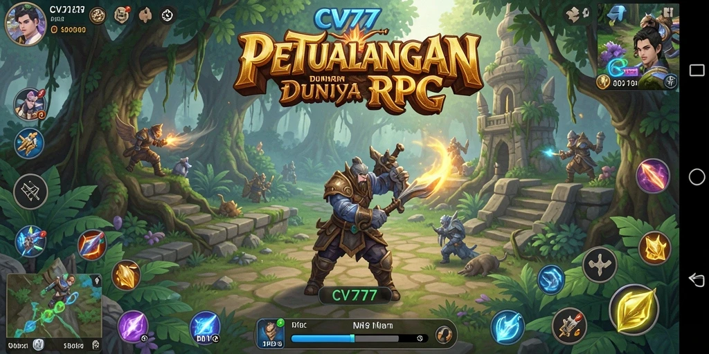 Tangkapan layar CV777 menampilkan aksi seru dalam pertempuran RPG.