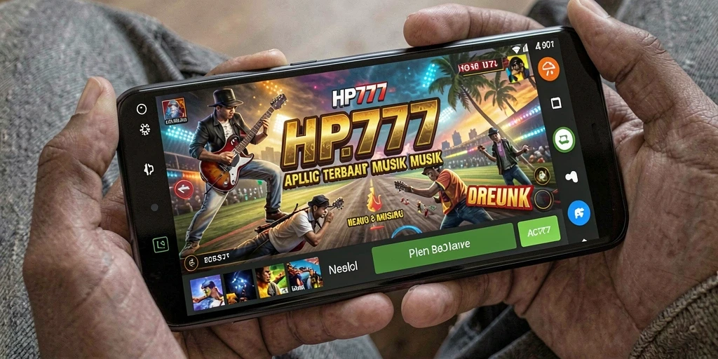 Tampilan gameplay menarik aplikasi HP777 dalam interaksi musik.