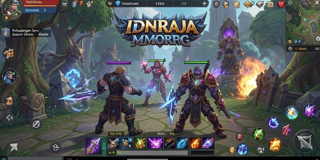 Tampilan gameplay seru di <strong>IDNRAJA</strong> dengan aksi pertempuran yang epik.
