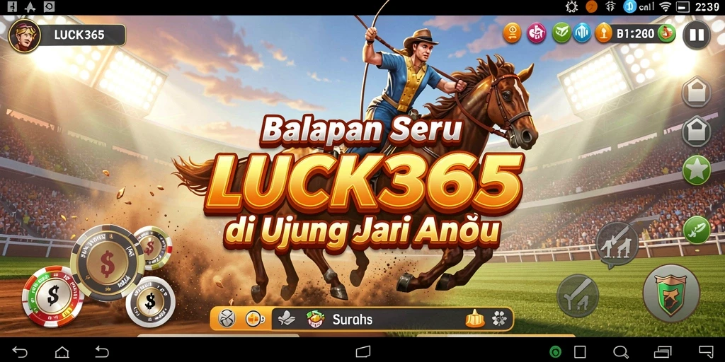 Tangkapan layar gameplay balapan seru LUCK365.