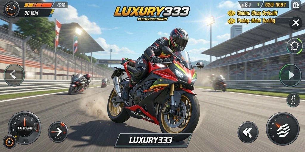Tampilan aksi balapan motor yang mendebarkan di LUXURY333.