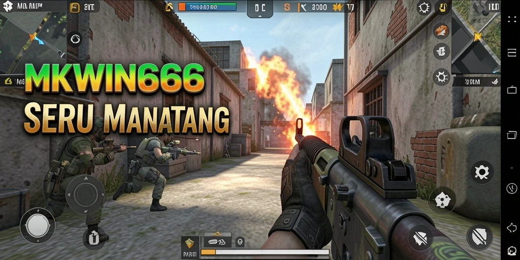 Tangkapan layar utama <strong>MKWIN666</strong> menunjukkan momen intens dalam gameplay FPS.