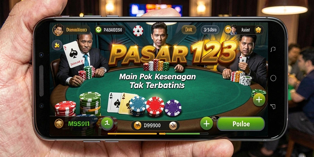 Tampilan gameplay Poker yang menegangkan dan menyenangkan di PASAR123.