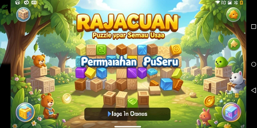 Screenshot utama RAJACUAN menampilkan gameplay Puzzle yang menarik dan menantang.