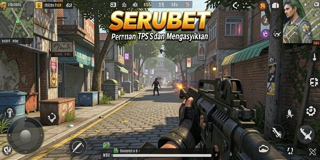 Tangkapan layar SERUBET menunjukkan aksi intense dalam gameplay TPS.
