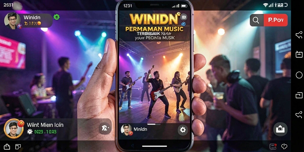 Screenshot gameplay WINIDN menampilkan keseruan permainan musik.